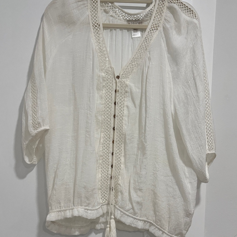 Elegant White Button-Down Women's Top